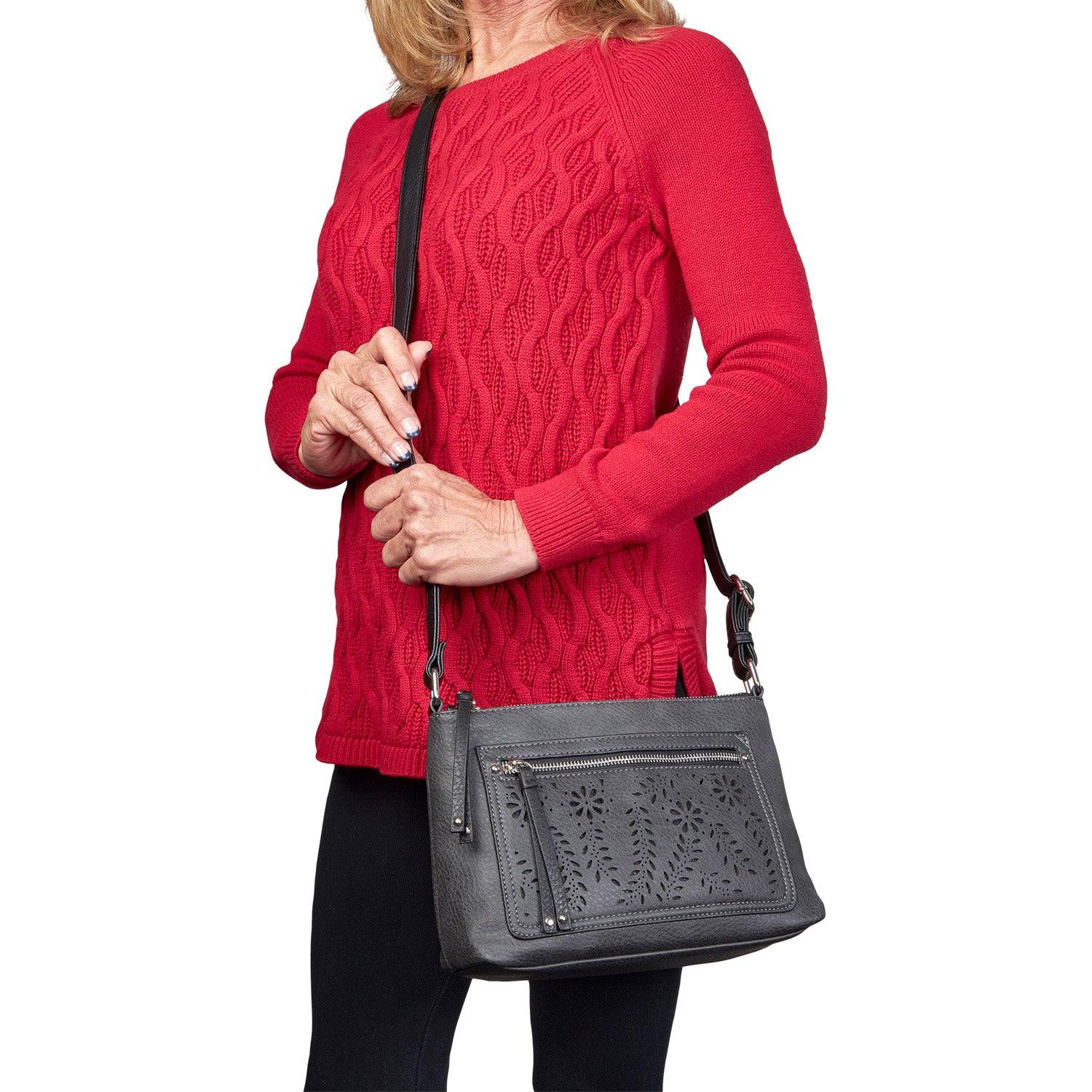 Concealed Carry Hailey Crossbody -  Lady Conceal -  soft leather shoulder bags for women's -  crossbody bags for everyday use -  most popular crossbody bag -  crossbody bags for guns -  crossbody handgun bag -  Unique Hide Purse -  Conceal Carry Western Purse -  Stylish Carry Evelyn Leather Bag -  Bag for Conceal Carrying Women - -  Gun Bag for Women