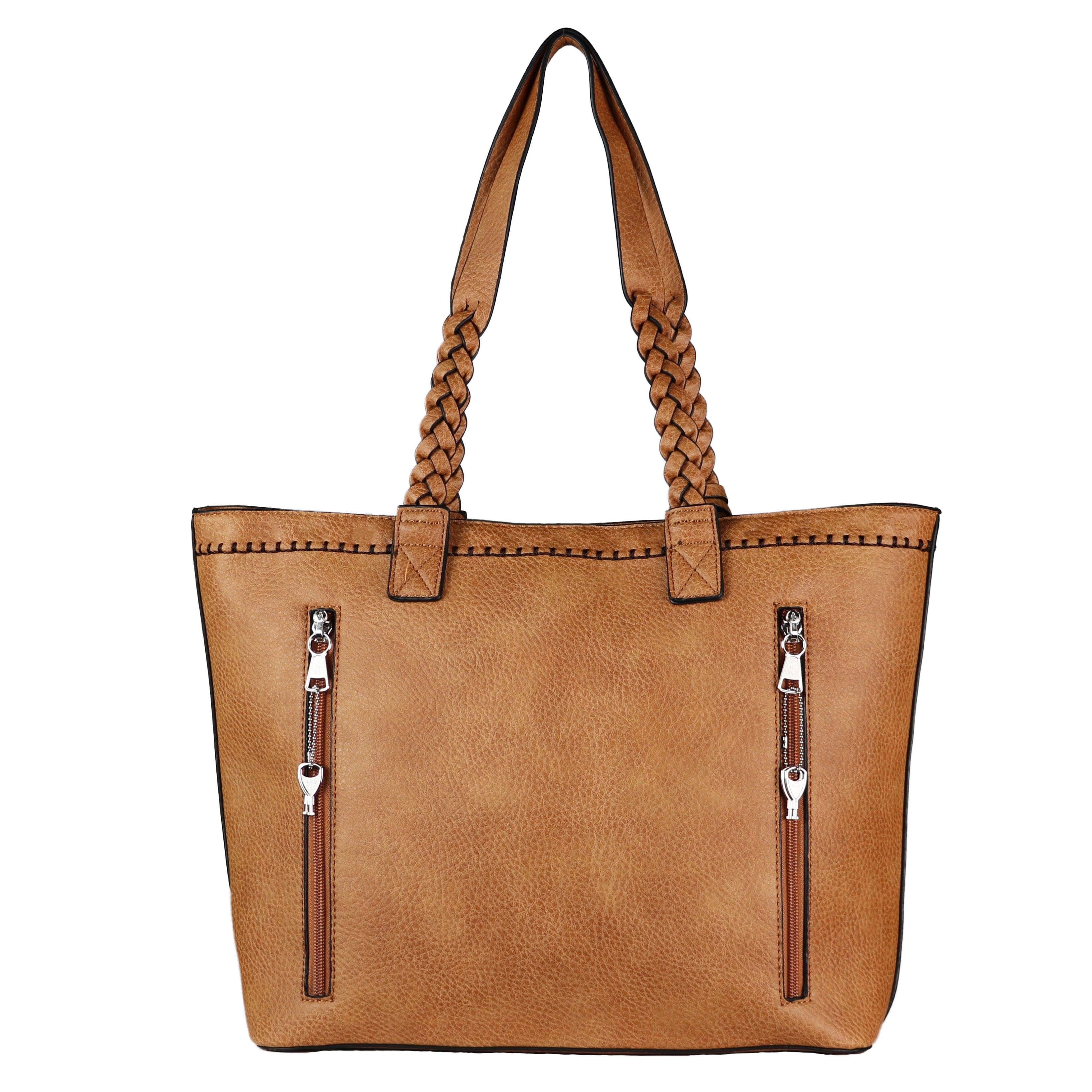 Concealed Carry Cora Tote by Lady Conceal -  Locking Designer Conceal Carry Handbag for women -   Locking Conceal and Carry Handbag with Universal Holster for Handguns -  Unique Handbag Gun and Pistol Bag - crossbody Handbag for concealed gun carry - concealed carry Handbag gun purse with locking zipper