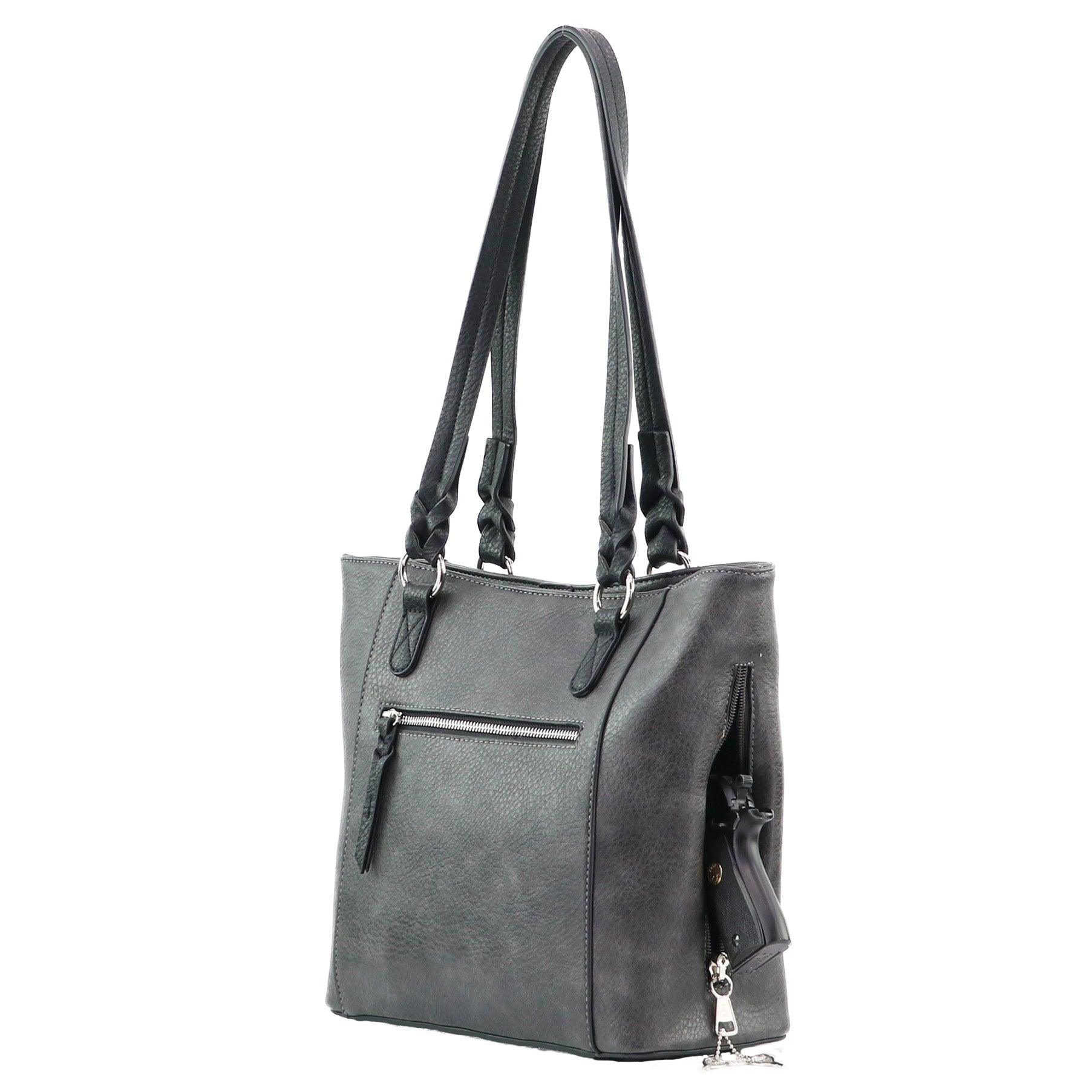 Concealed Carry Grace Tote -  Lady Conceal -  Women conceal carry purse for pistol -  Designer Luxury Tote Carry Handbag -  YKK Locking Zippers and Universal Holster - Easy Concealed Carry - Quick Gun Draw - Safe Gun Bag -  Designer Luxury Conceal Carry Handbag -  carry Handbag for gun carry - concealed carry gun Handbag with locking zipper -  concealed carry Handbag for woman