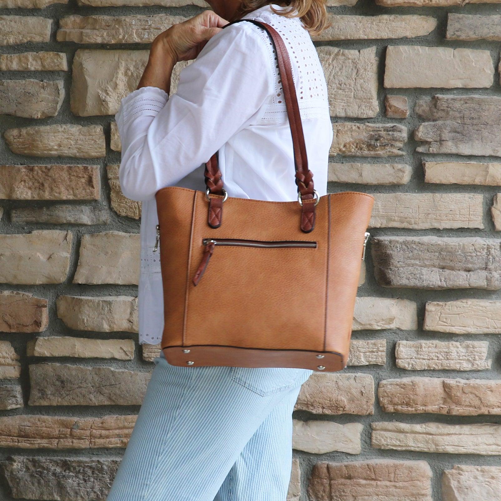 Concealed Carry Grace Tote -  Lady Conceal -  Women conceal carry purse for pistol -  Designer Luxury Tote Carry Handbag -  YKK Locking Zippers and Universal Holster - Easy Concealed Carry - Quick Gun Draw - Safe Gun Bag -  Designer Luxury Conceal Carry Handbag -  carry Handbag for gun carry - concealed carry gun Handbag with locking zipper -  concealed carry Handbag for woman