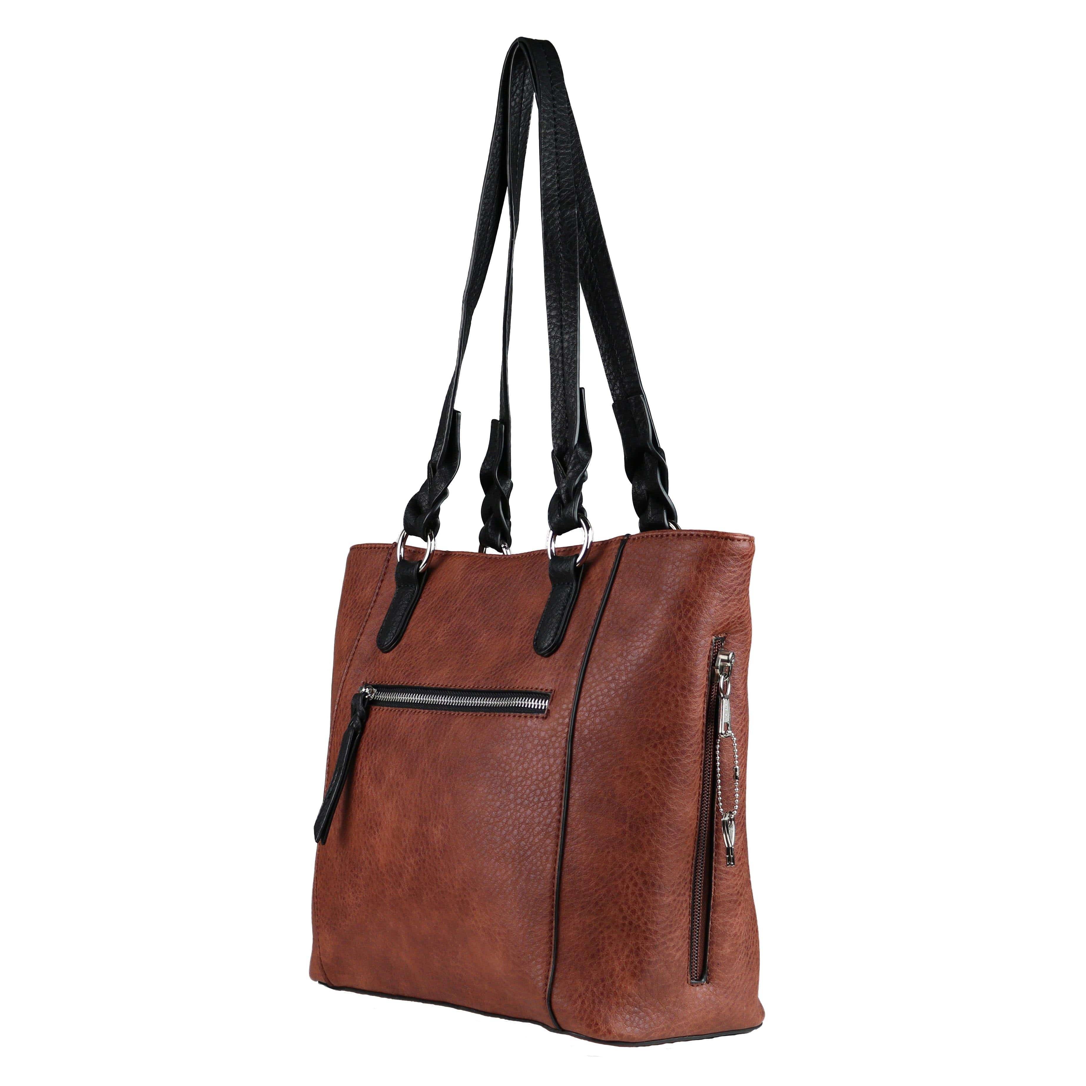 Concealed Carry Grace Tote -  Lady Conceal -  Women conceal carry purse for pistol -  Designer Luxury Tote Carry Handbag -  YKK Locking Zippers and Universal Holster - Easy Concealed Carry - Quick Gun Draw - Safe Gun Bag -  Designer Luxury Conceal Carry Handbag -  carry Handbag for gun carry - concealed carry gun Handbag with locking zipper -  concealed carry Handbag for woman