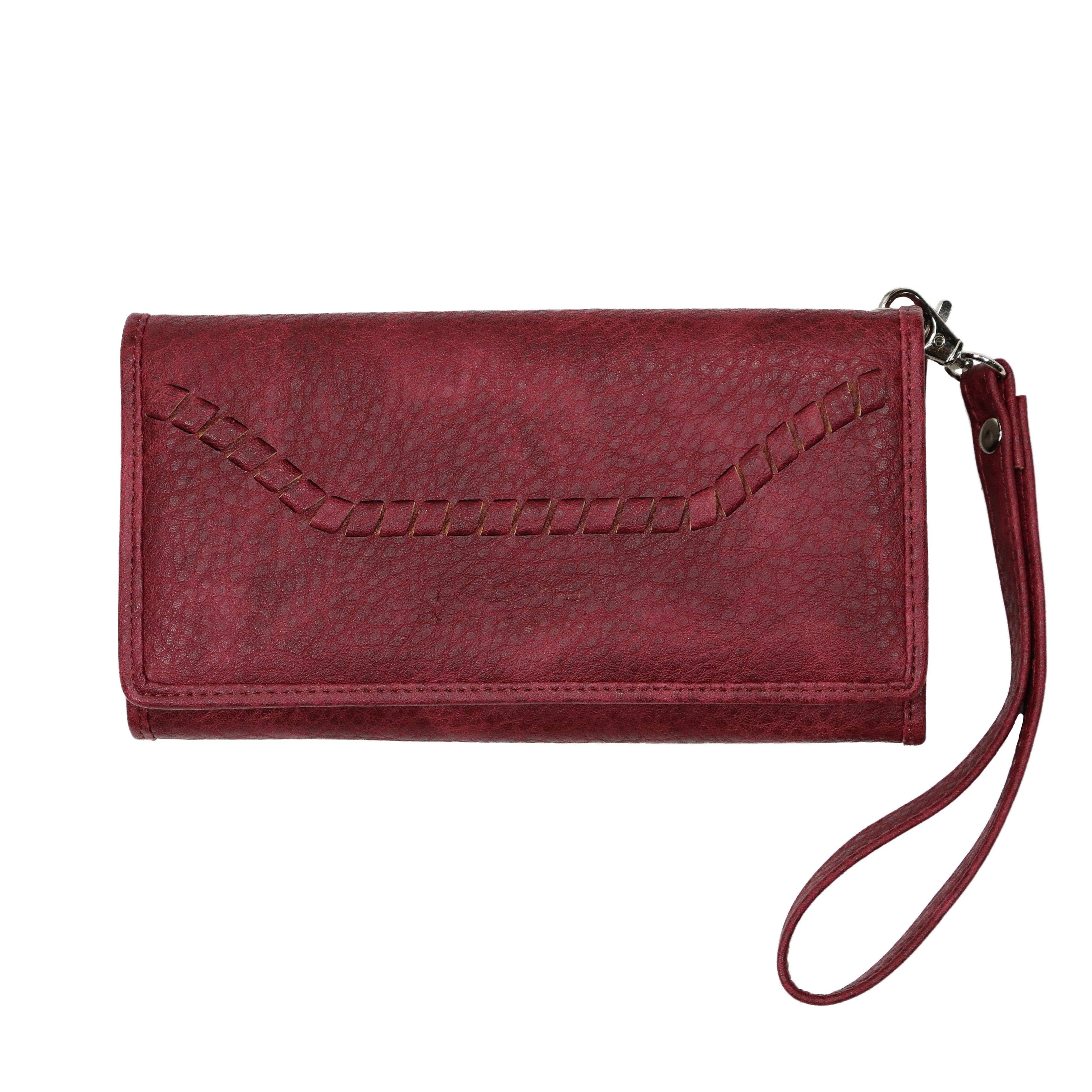 RFID Blocking Multi card Clutch Morgan Wallet by Lady Conceal Burgundy