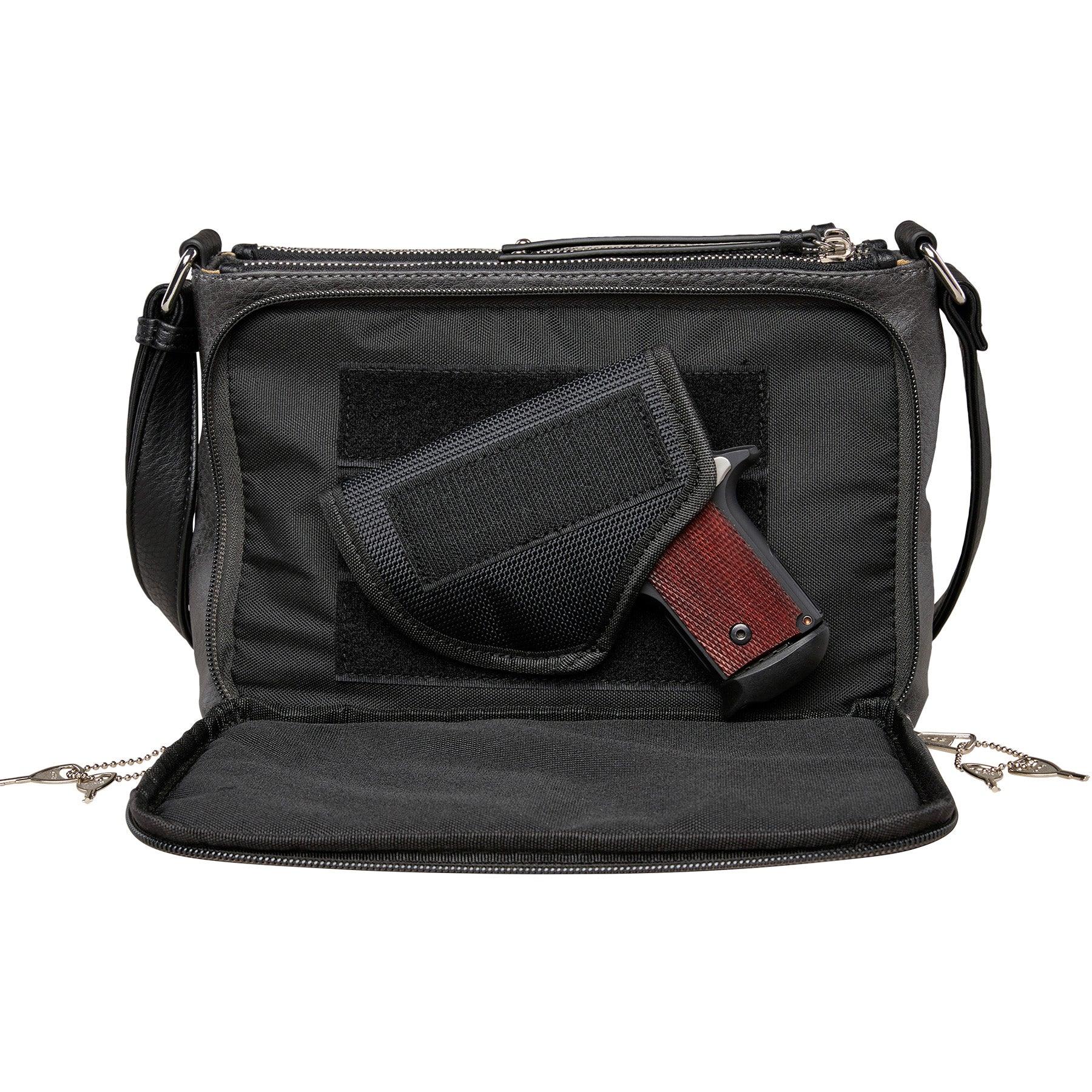 Concealed Carry Hailey Crossbody -  Lady Conceal -  soft leather shoulder bags for women's -  crossbody bags for everyday use -  most popular crossbody bag -  crossbody bags for guns -  crossbody handgun bag -  Unique Hide Purse -  Conceal Carry Western Purse -  Stylish Carry Evelyn Leather Bag -  Bag for Conceal Carrying Women - -  Gun Bag for Women