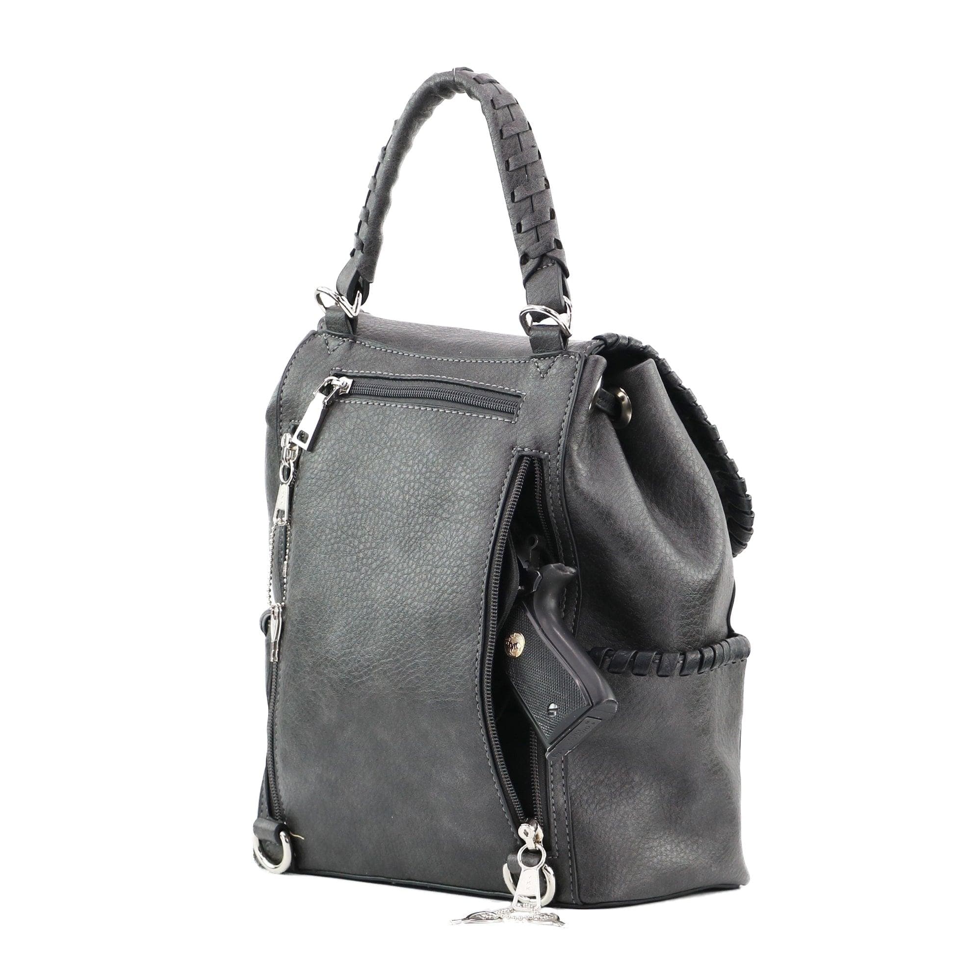 Concealed Carry Madelyn Backpack -  Lady Conceal Bags -  Lady Conceal -  Backpack with Universal Holster -  Locking YKK -  Backpack for Conceal Carry -  best gun carry backpack -  Pistol and Firearm Bag -  Western Hide Backpack -  Boho Stylish Backpack for Women -  Universal Holster Bag -  Women's Concealed Carry Bagpack -  premium leather backpack 