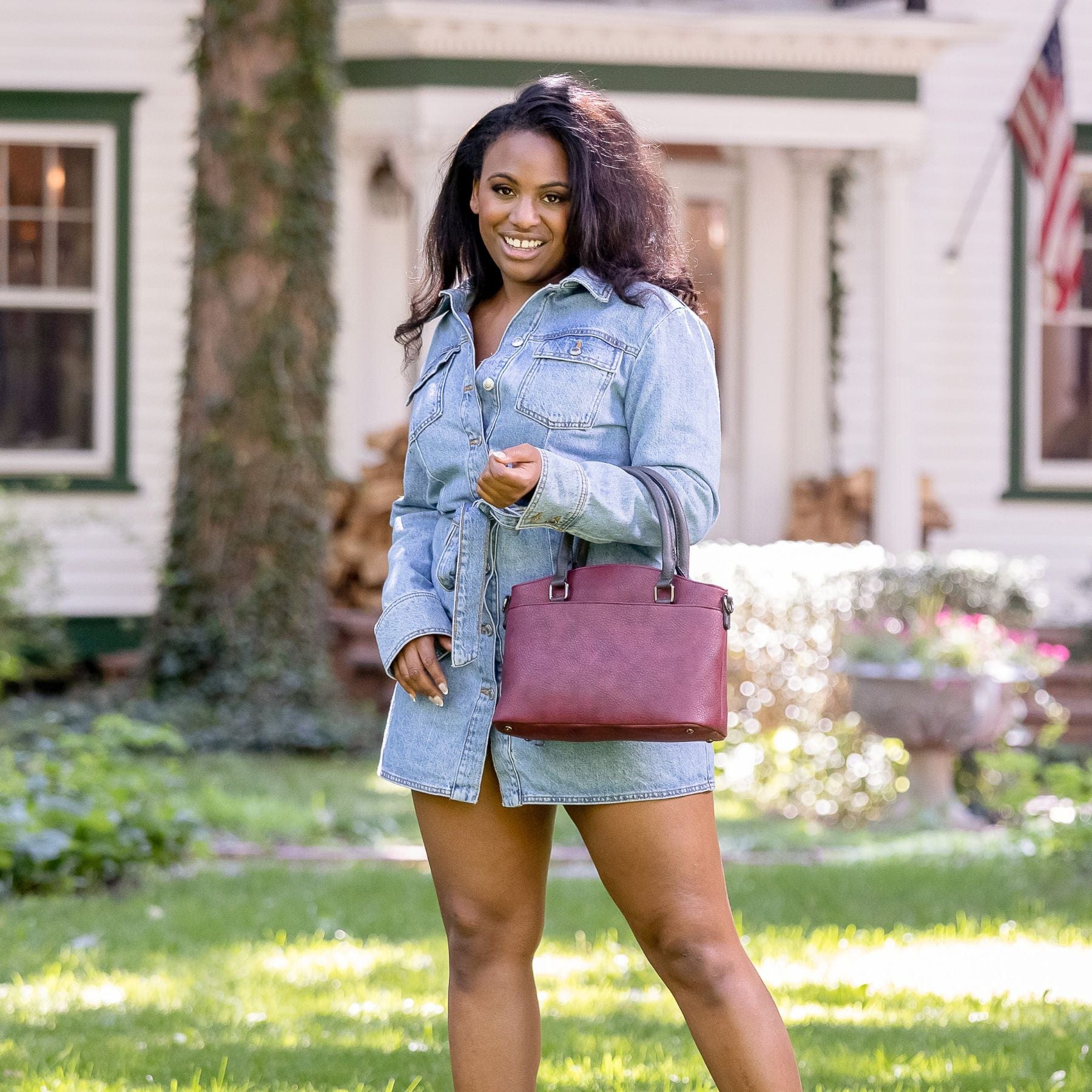 Concealed Carry Carly Satchel by Lady Conceal - YKK Locking Zippers - designer concealed carry purse - Glock 19 purse - conceal and cary purse for women - Locking Conceal and Carry Purse with Universal Holster for Handguns - Unique Hidden Gun and Pistol Bag