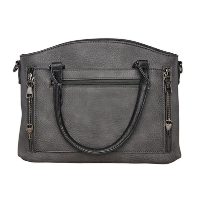 Concealed Carry Carly Satchel by Lady Conceal - YKK Locking Zippers - designer concealed carry purse - Glock 19 purse - conceal and cary purse for women - Locking Conceal and Carry Purse with Universal Holster for Handguns - Unique Hidden Gun and Pistol Bag