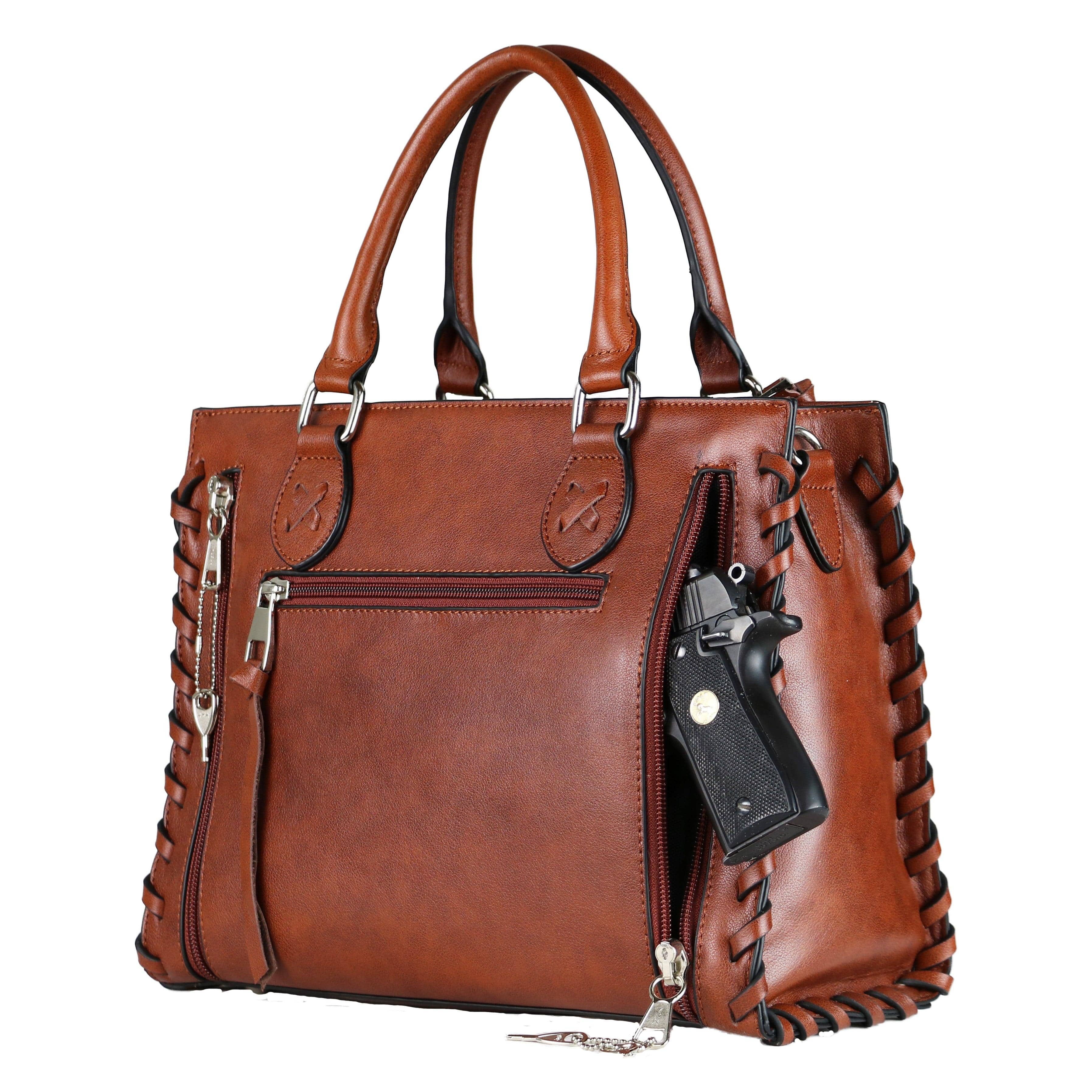 Concealed Carry Emma Leather Satchel Concealed carry satchel purse