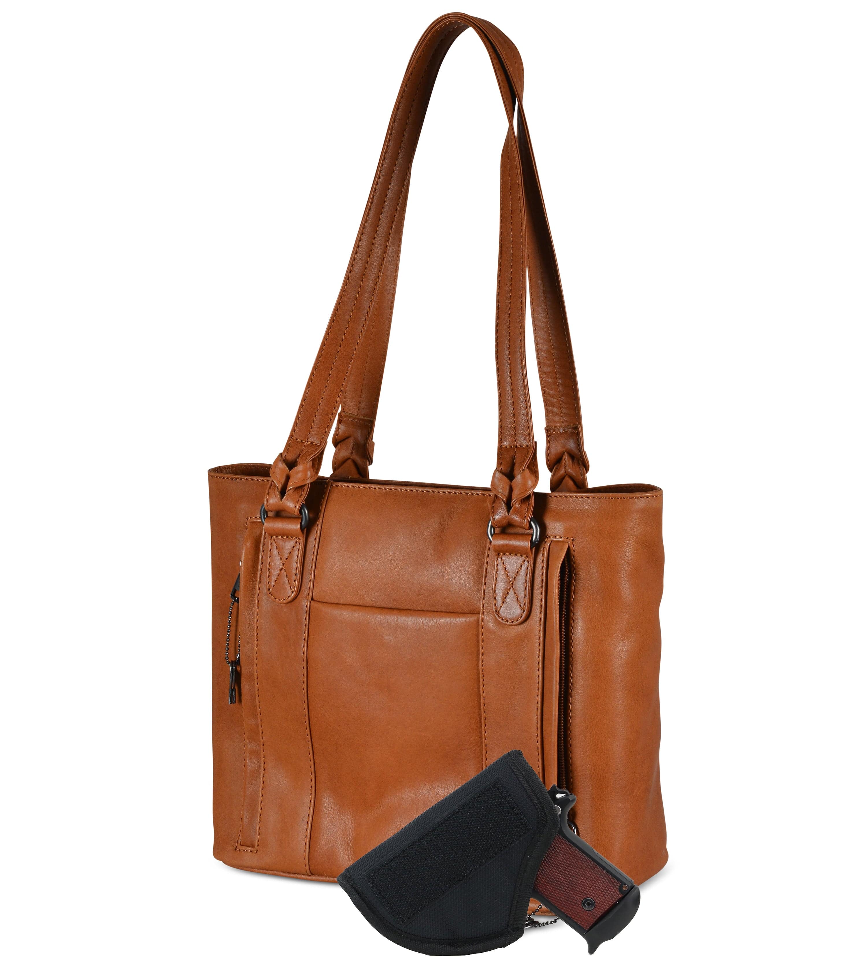 Concealed Carry Peyton Leather Tote for Women Lady Conceal -  YKK Locking & Universal Holster -  Designer Luxury Leather Carry Handbag -  carry Handbag for gun carry -  Unique Tote gun Handbag -  designer backpack purse -  designer purse sale -  designer purse sales -  womens designer purse sale -  Peyton Leather Tote -  designer lady purse concealed carry gun Handbag -   concealed carry Handbag for woman-  Easy Conceal Carry and Draw Purse - 