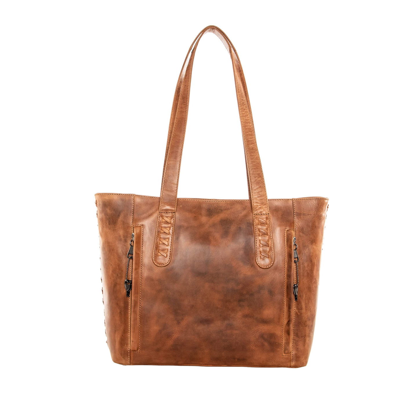 Criss-Cross Genuine Leather Small Handbag