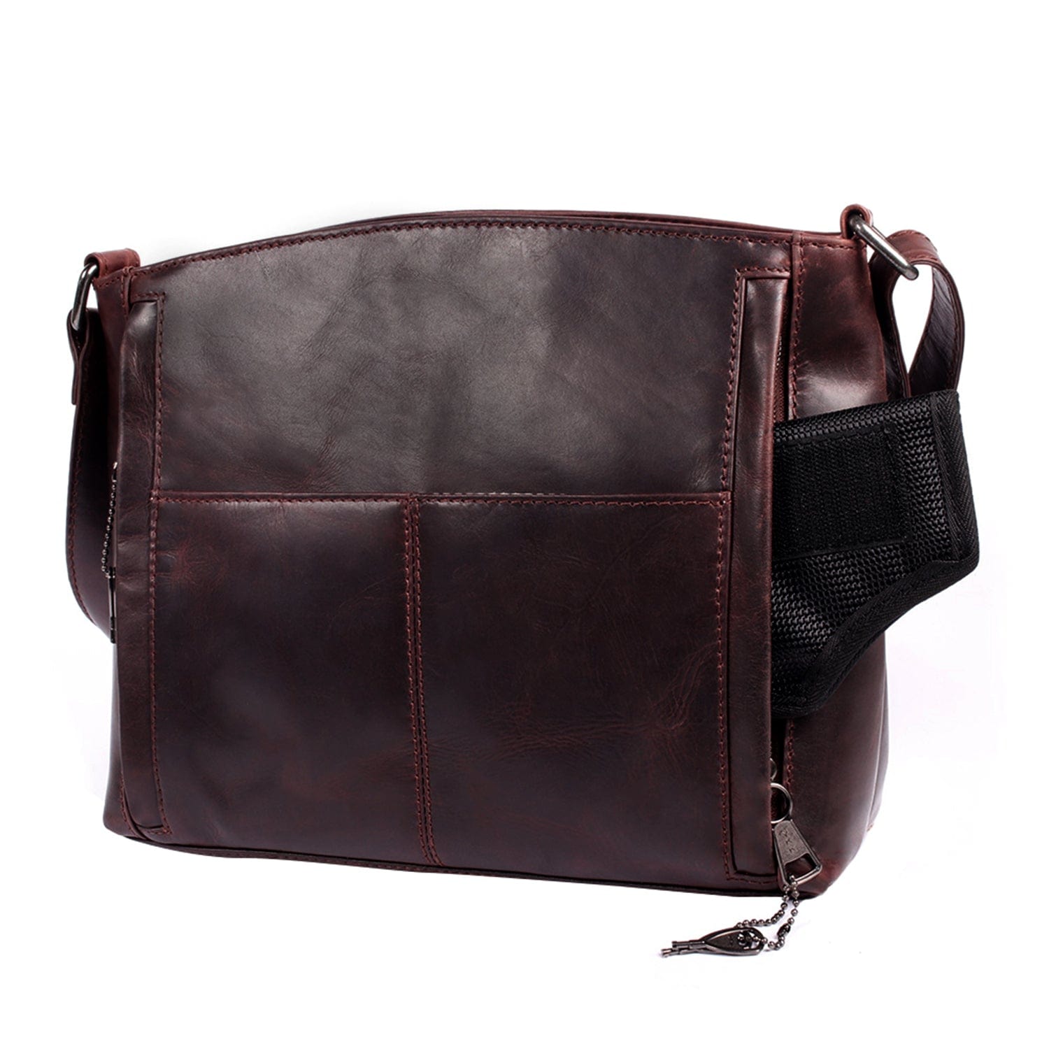 Concealed Carry Brynn Arched Leather Crossbody -  Lady Conceal -  Concealed Carry Purse - conceal and carry purse for women - tactical pistol bag - Locking Conceal and Carry Purse with Universal Holster for Handguns - Unique Hide Crossbody Gun and Pistol Bag