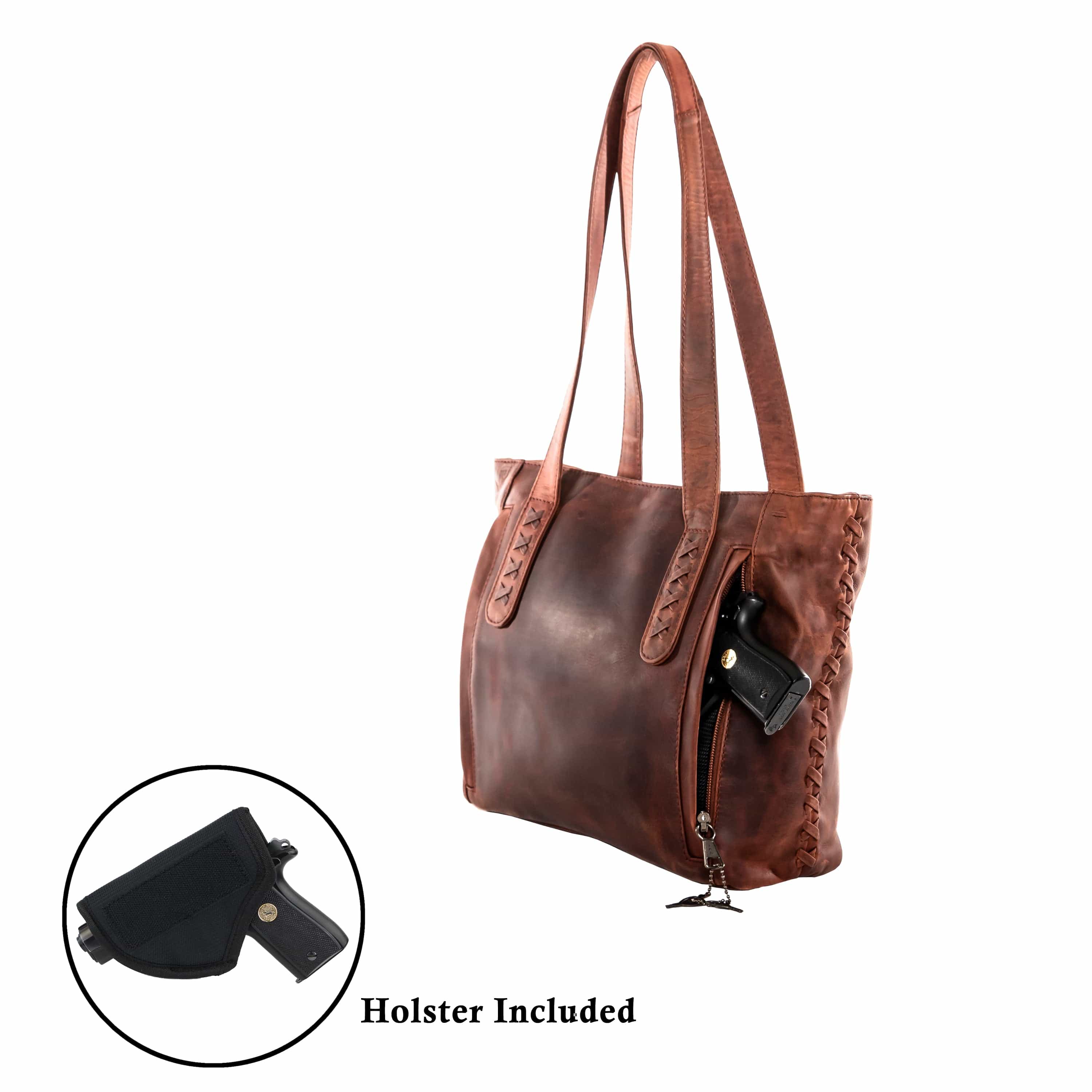 Concealed Carry Reagan Medium Leather Tote -  Lady Conceal -  Concealed Carry Purse -  Designer Luxury Leather Carry Handbag -  carry Handbag for gun carry -  Unique Tote gun Handbag -  designer backpack purse -  designer purse sale -  designer purse sales -  womens designer purse sale -  Peyton Leather Tote -  designer lady purse concealed carry gun Handbag -   concealed carry Handbag for woman-  Easy Conceal Carry and Draw Purse -