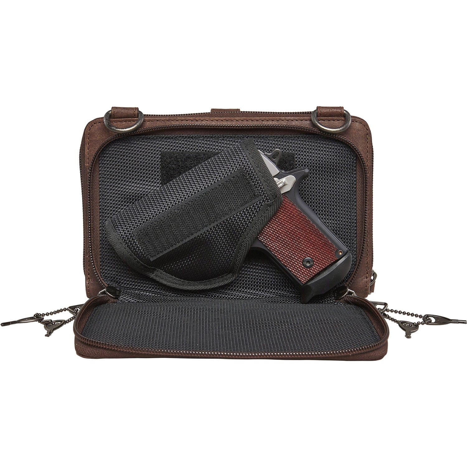 Concealed Carry Millie Leather Crossbody Organizer - Lady Conceal -  concealed carry backpack -  concealed carry shoulder bag -  concealed carry purse genuine leather -  concealed carry purse designer -  concealed carry purse small -  concealed carry crossbody bag -  concealed carry purse crossbody - small crossbody bags -  women's small crossbody bags - 