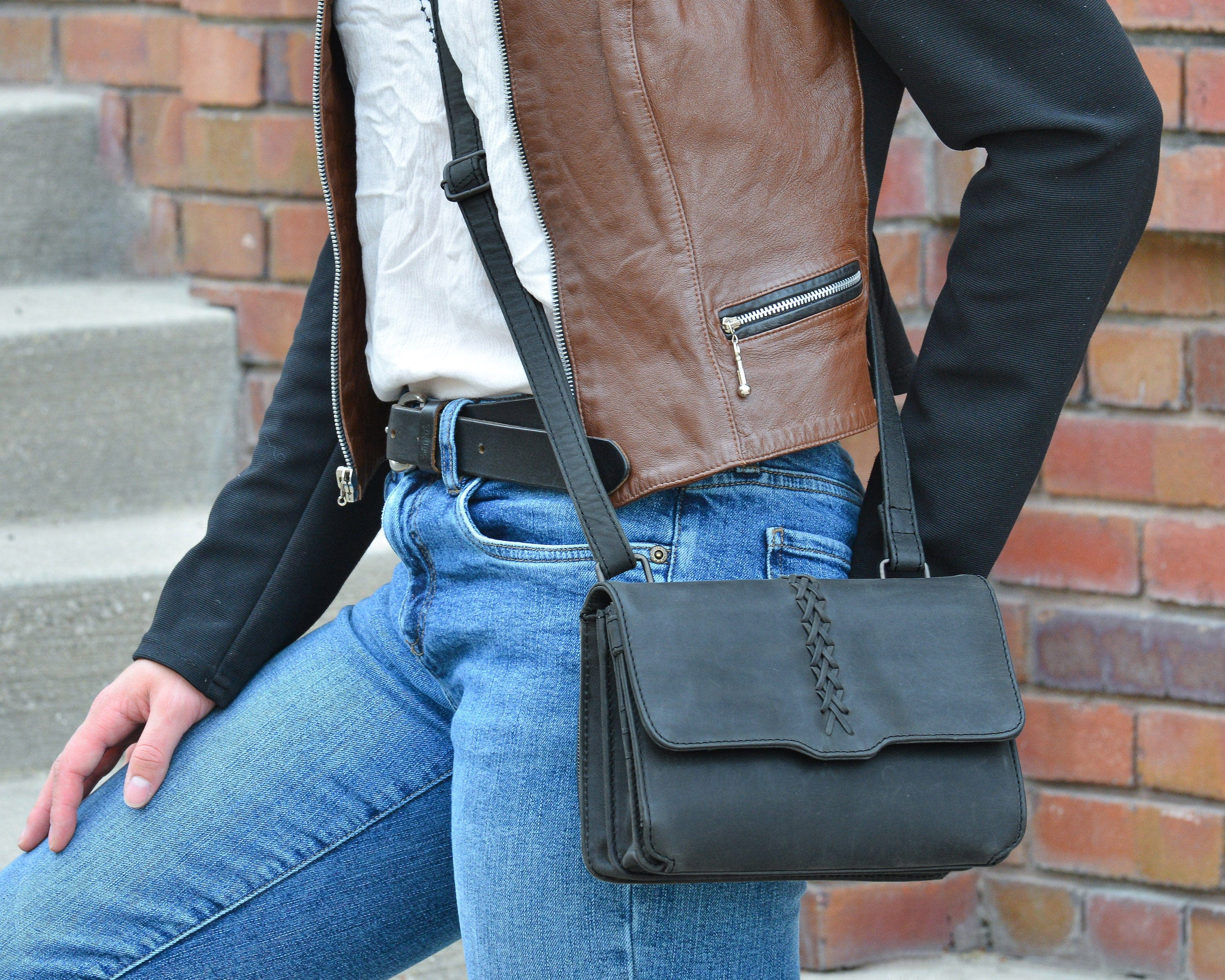 Conceal Carry Kailey Leather Purse Pack