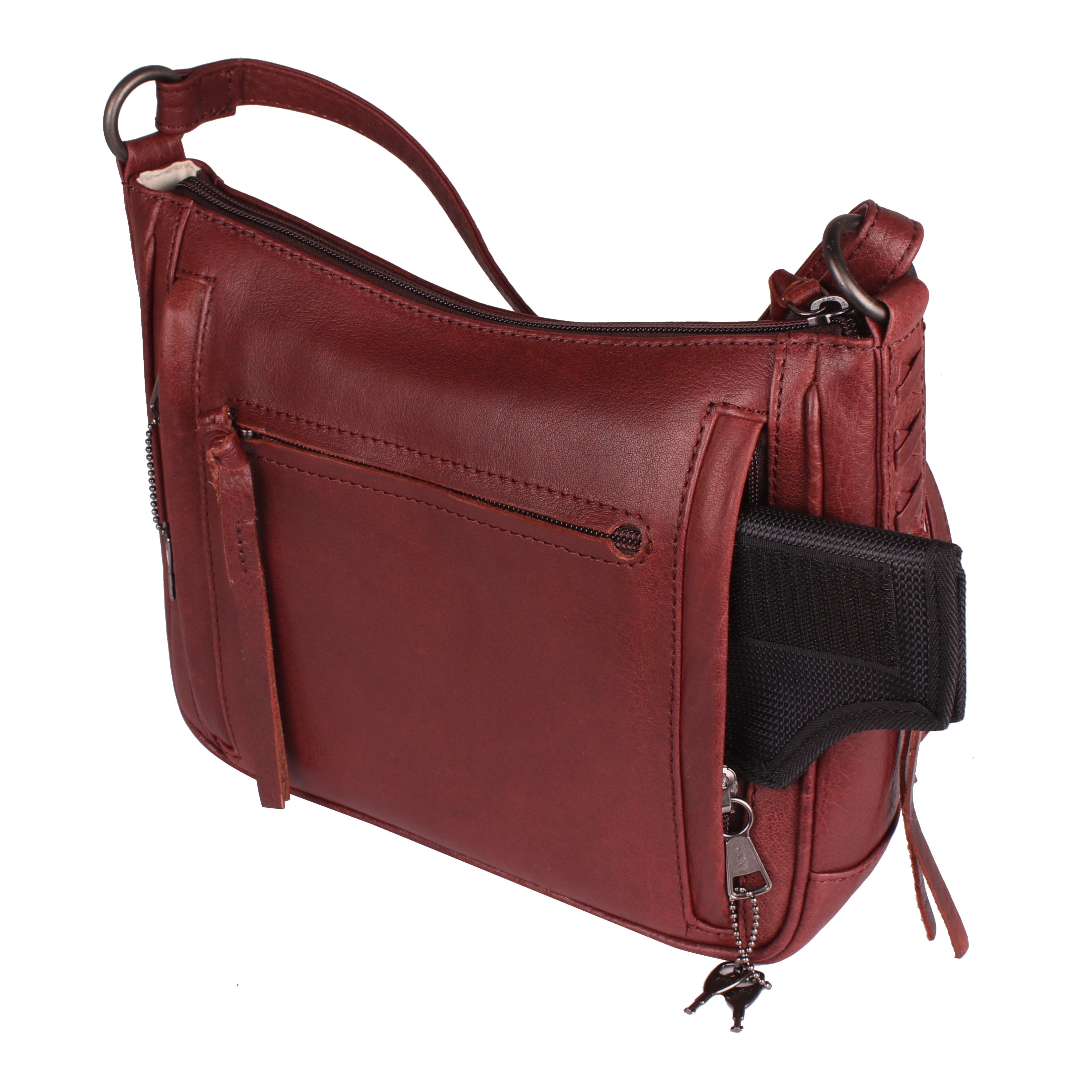 Concealed Carry Callie Leather Crossbody -  Purse for glock -  Lady Conceal -  Concealed Carry Purse -   conceal and cary purse for women -   Locking Conceal and Carry Purse with Universal Holster for Handguns -  Unique Hide Crossbody Gun and Pistol Bag -  crossbody bag for concealed gun carry -  Unique BLACK Callie Brynn Arched Crossbody gun bag - 	 concealed carry crossbody Callie gun purse -  concealed carry crossbody Callie  leather gun purse with locking zipper -  concealed carry purse for woman