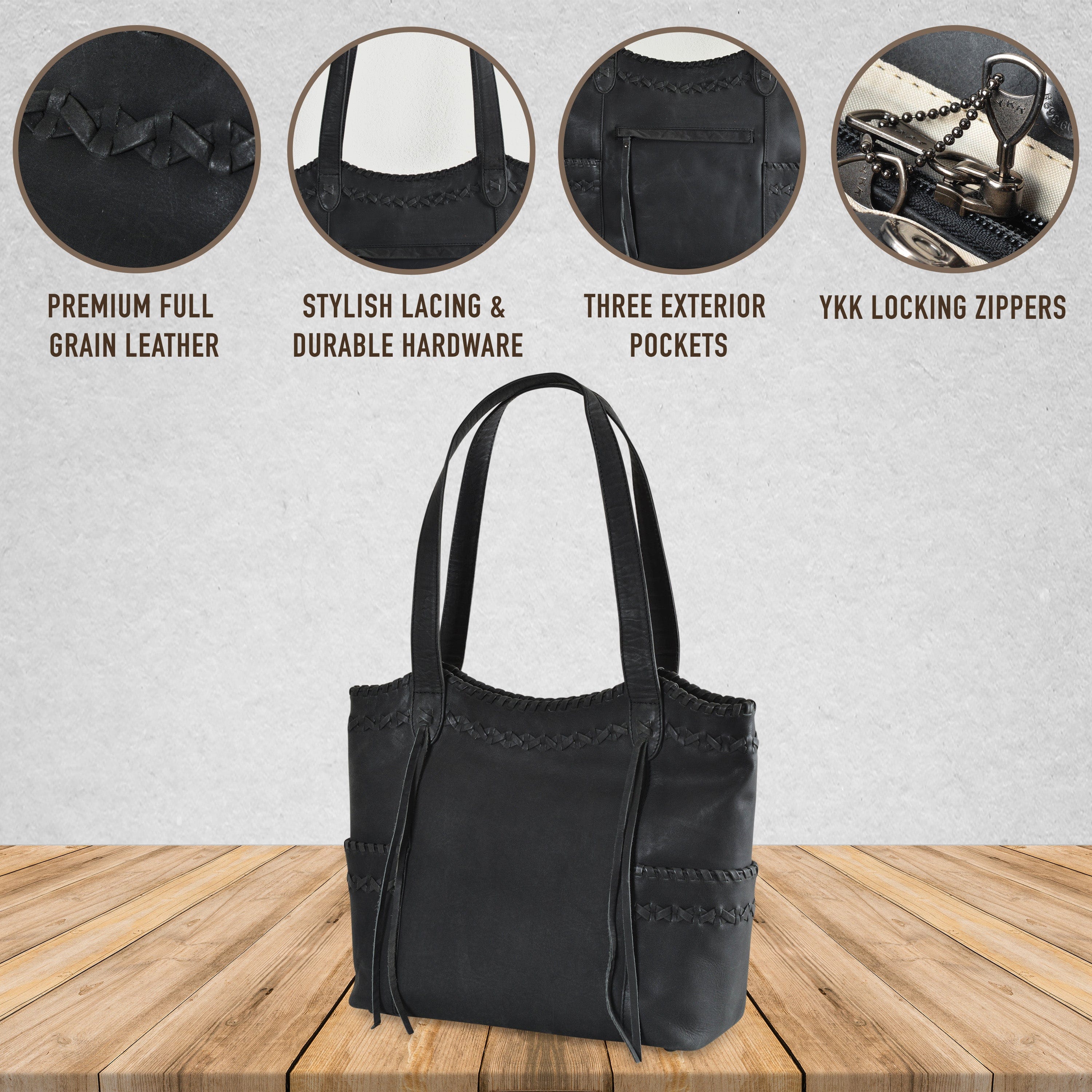 Concealed Carry Kendall Leather Tote -  Lady Conceal -  Women conceal carry purse for pistol -  Designer Luxury Ella Tote Carry Handbag -  YKK Locking Zippers and Universal Holster -  Unique Hide Handbag Gun and Pistol Bag -  Designer Luxury Kendall Leather Carry Handbag -  carry Handbag for gun carry -  Unique Ella Tote gun Handbag - 	 concealed carry gun Handbag -  concealed carry gun Handbag with locking zipper -  concealed carry Handbag for woman