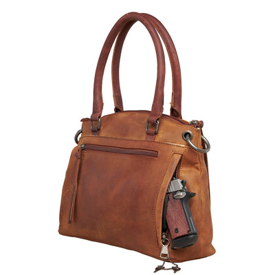 Concealed Carry Whitely Leather Satchel -  YKK Locking Zippers -   Universal Holster Bag -  Luxurious Designer CCW Bag -  Leather Gun and Pistol Purse -  Concealed Carry Purse -  designer purses -  black designer purse -  designer purse brands -  designer backpack purse -  designer purse sale -  womens designer purse sale -   woman designer purse -  designer purses for women 