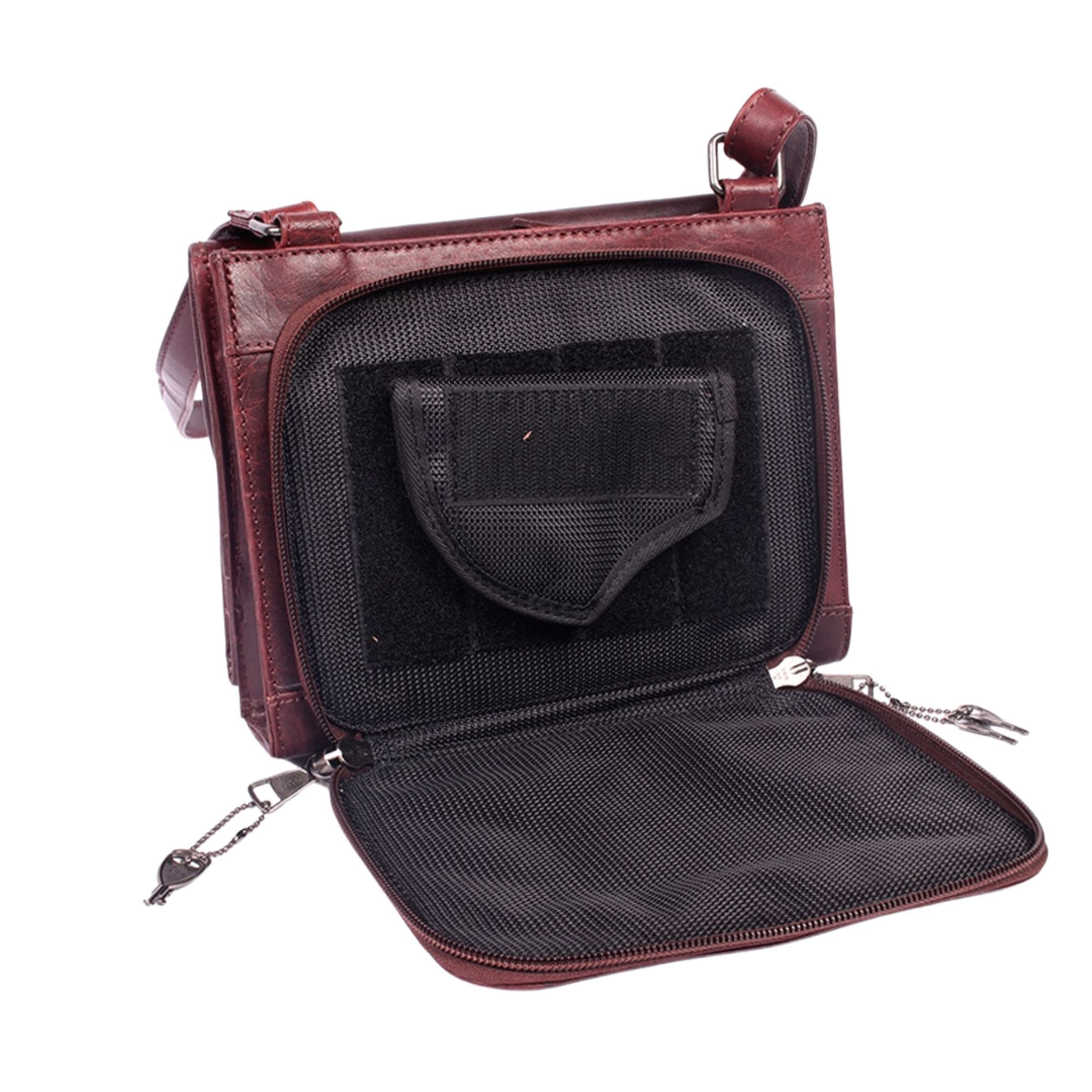 Lady Conceal Concealed Carry Purse for Women –  Raelynn Buffalo Leather Crossbody -  RFID Organizer purse -  Locking YKK & Universal Holster -  designer purses -  black designer purse -  designer purse brands -  designer backpack purse -  designer purse sale -  womens designer purse sale -  designer purses black friday sale -  black and white designer purse -  black crossbody purse designer -  black owned purse designers -  woman designer purse -  designer purses for women