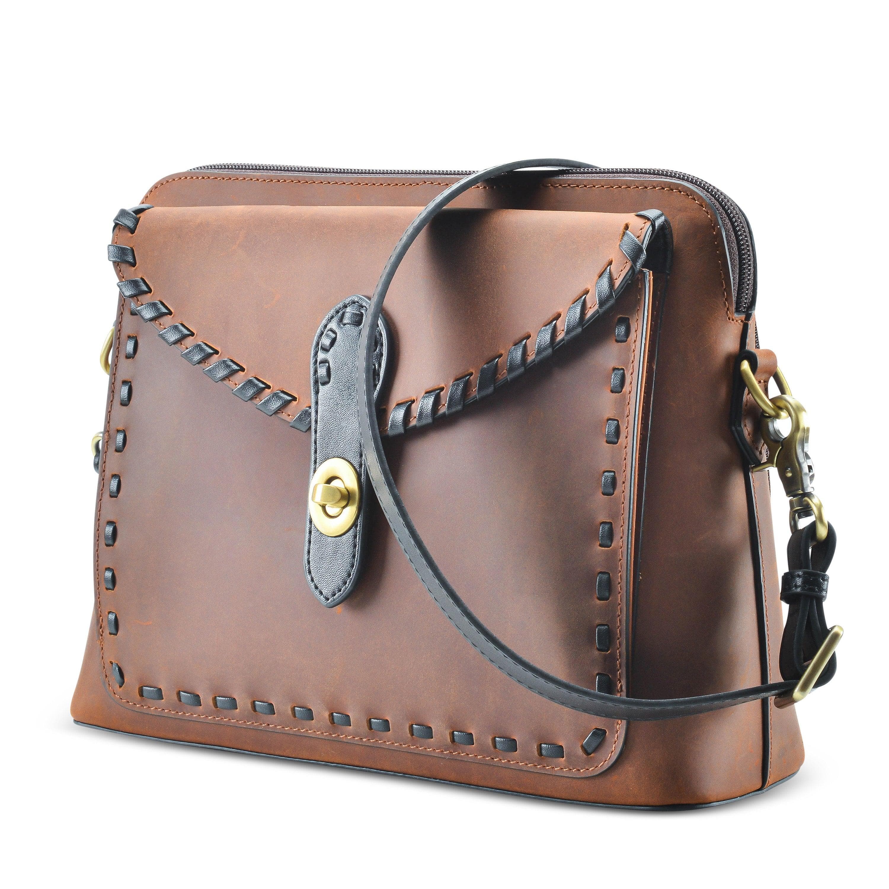 Evelyn Leather Crossbody Concealed Carry Purses for Women