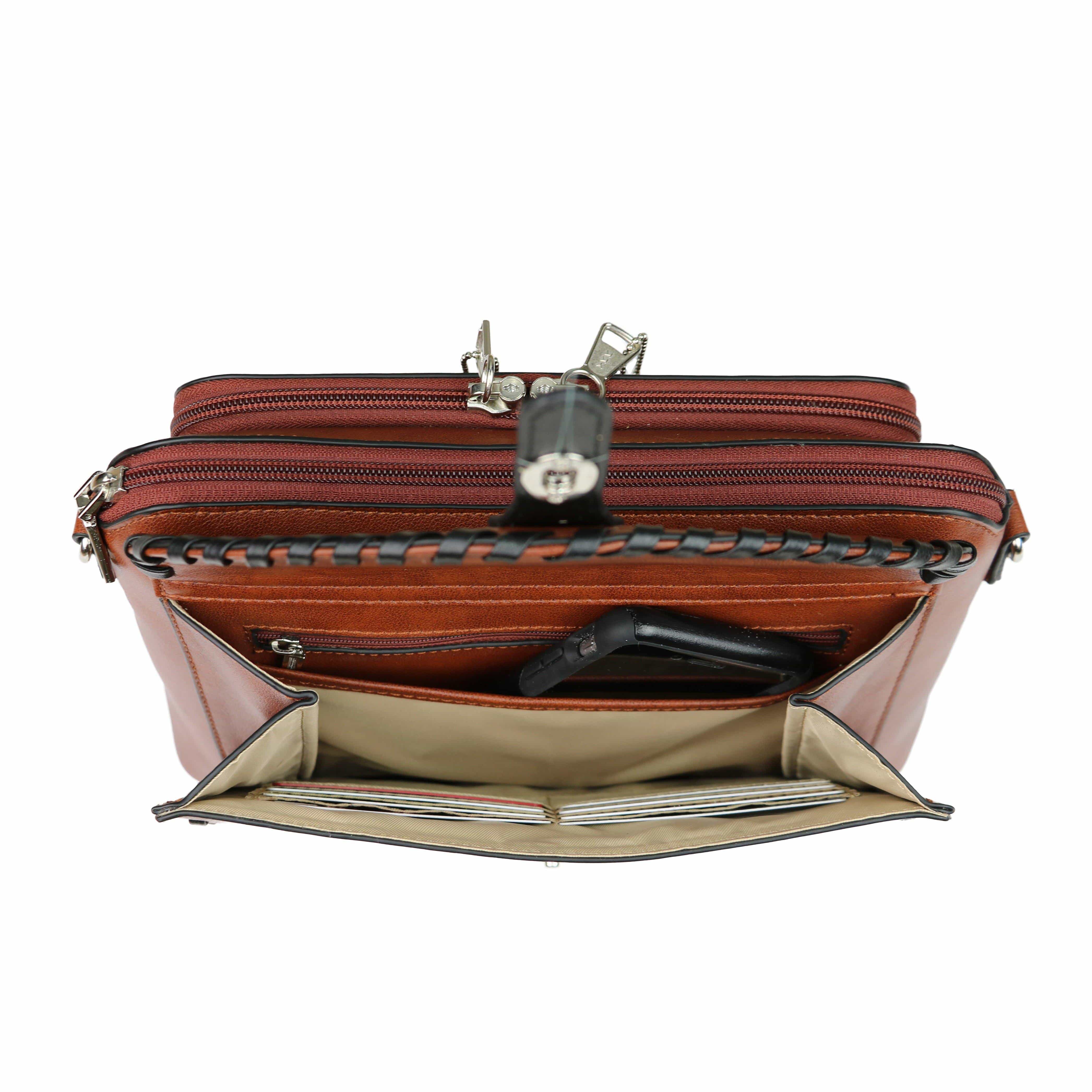 Concealed Carry Evelyn Leather Crossbody -  Lady Conceal -  soft leather shoulder bags for women's -  crossbody bags for everyday use -  most popular crossbody bag -  crossbody bags for guns -  crossbody handgun bag -  Unique Hide Purse -  Conceal Carry Western Purse -  Stylish Carry Evelyn Leather Bag -  Bag for Conceal Carrying Women - -  Gun Bag for Women