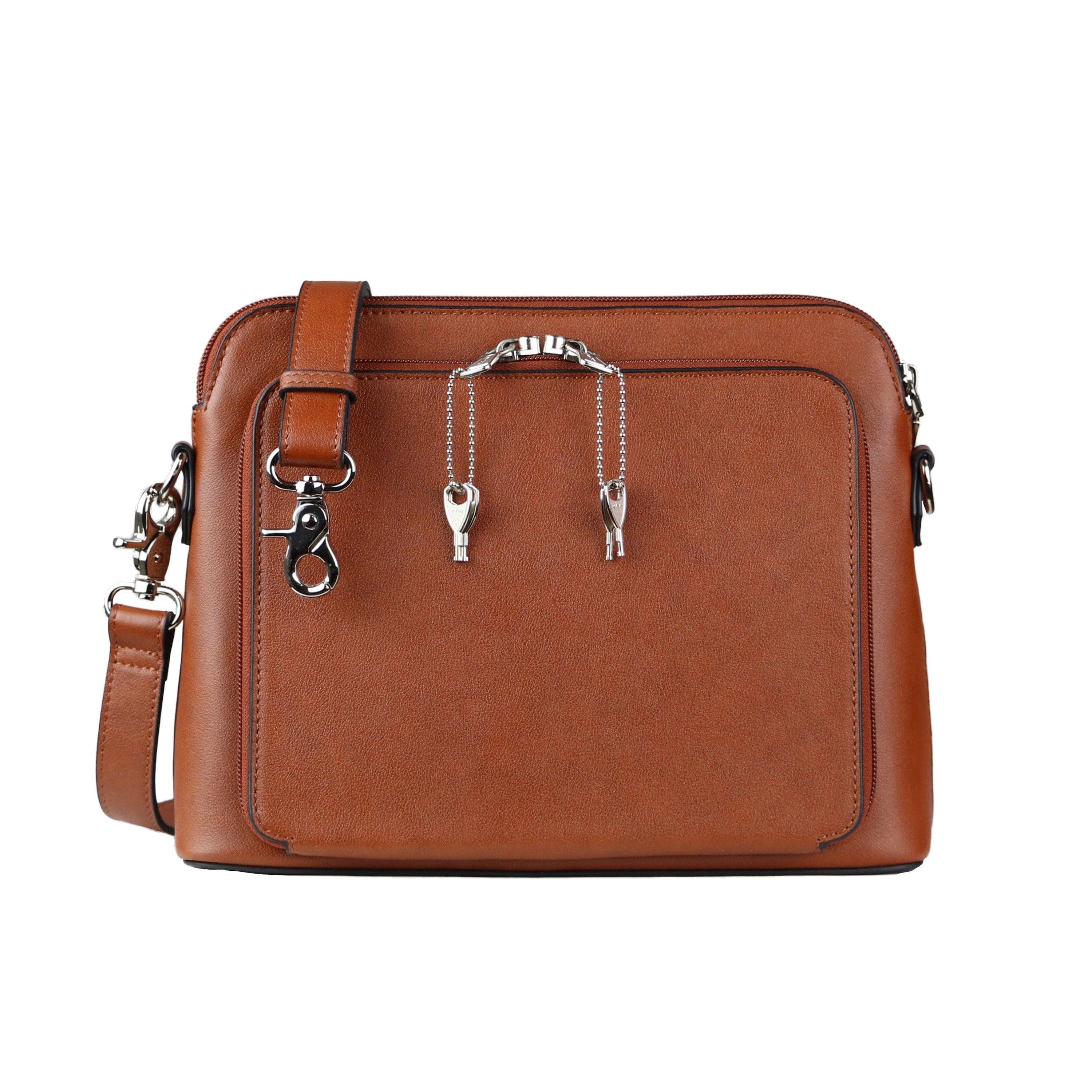 Concealed Carry Evelyn Leather Crossbody -  Lady Conceal -  soft leather shoulder bags for women's -  crossbody bags for everyday use -  most popular crossbody bag -  crossbody bags for guns -  crossbody handgun bag -  Unique Hide Purse -  Conceal Carry Western Purse -  Stylish Carry Evelyn Leather Bag -  Bag for Conceal Carrying Women - -  Gun Bag for Women