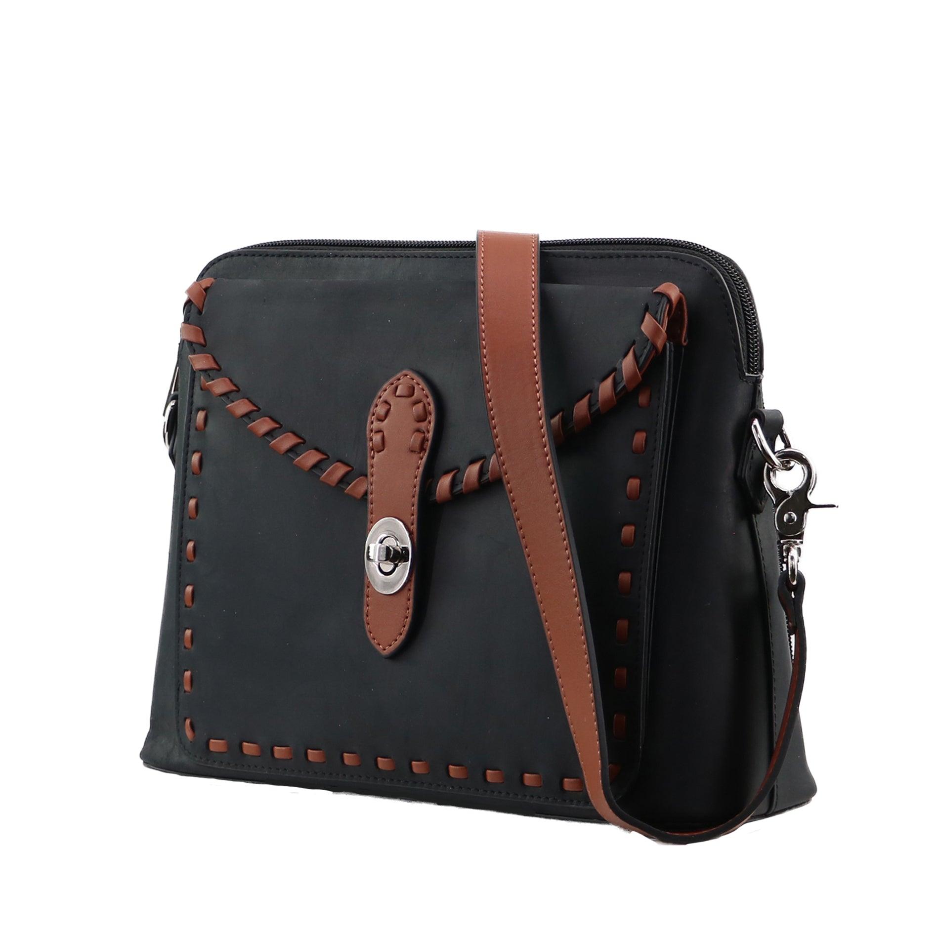 Concealed Carry Evelyn Leather Crossbody -  Lady Conceal -  soft leather shoulder bags for women's -  crossbody bags for everyday use -  most popular crossbody bag -  crossbody bags for guns -  crossbody handgun bag -  Unique Hide Purse -  Conceal Carry Western Purse -  Stylish Carry Evelyn Leather Bag -  Bag for Conceal Carrying Women - -  Gun Bag for Women