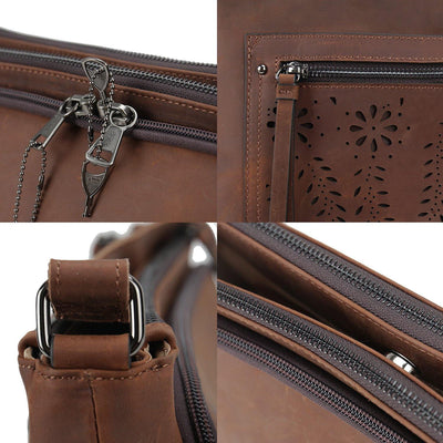 Concealed Carry Brynlee Leather Crossbody - Lady Conceal Gun Crossbody Bag - Unique Hide Crossbody Gun and Pistol Bag - crossbody bag for concealed gun carry - Unique Cowboy Leather Crossbody gun bag - concealed carry purse for woman