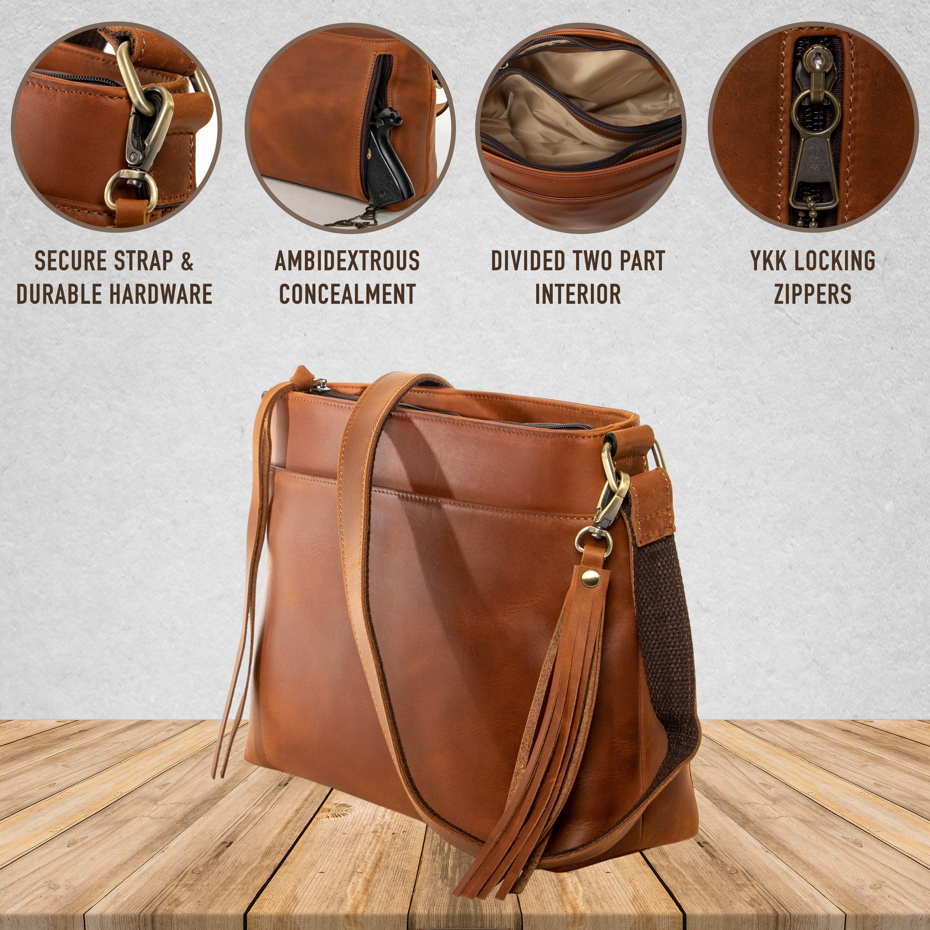 Womens Vintage Tan Leather Shoulder Cross body Bag | A1 Fashion Goods