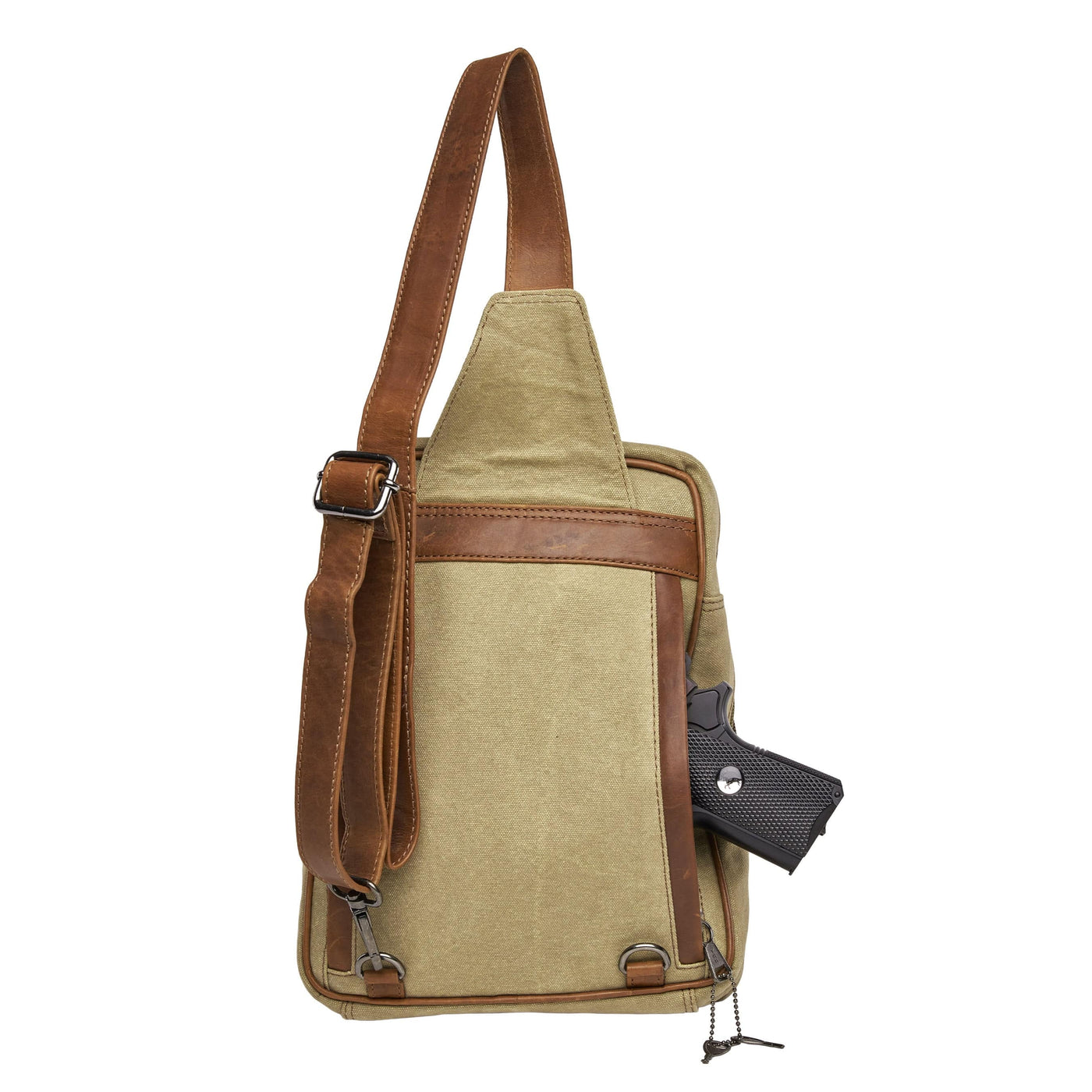 Concealed Carry Unisex Kennedy Canvas Sling Backpack -  Gun Gift for Women -  CCW Stylish Bag -  Women's Conceal Carry Purse for Firearm -  Women Gun Users -  gun carrier backpack -  best gun carrying backpack-  best gun carry backpack -  Pistol and Firearm Bag -  Western Hide Backpack -  Boho Stylish Backpack for Women -  Universal Holster Bag -  Marley Unisex Backpack - Women's Concealed Carry Bagpack -  premium leather backpack