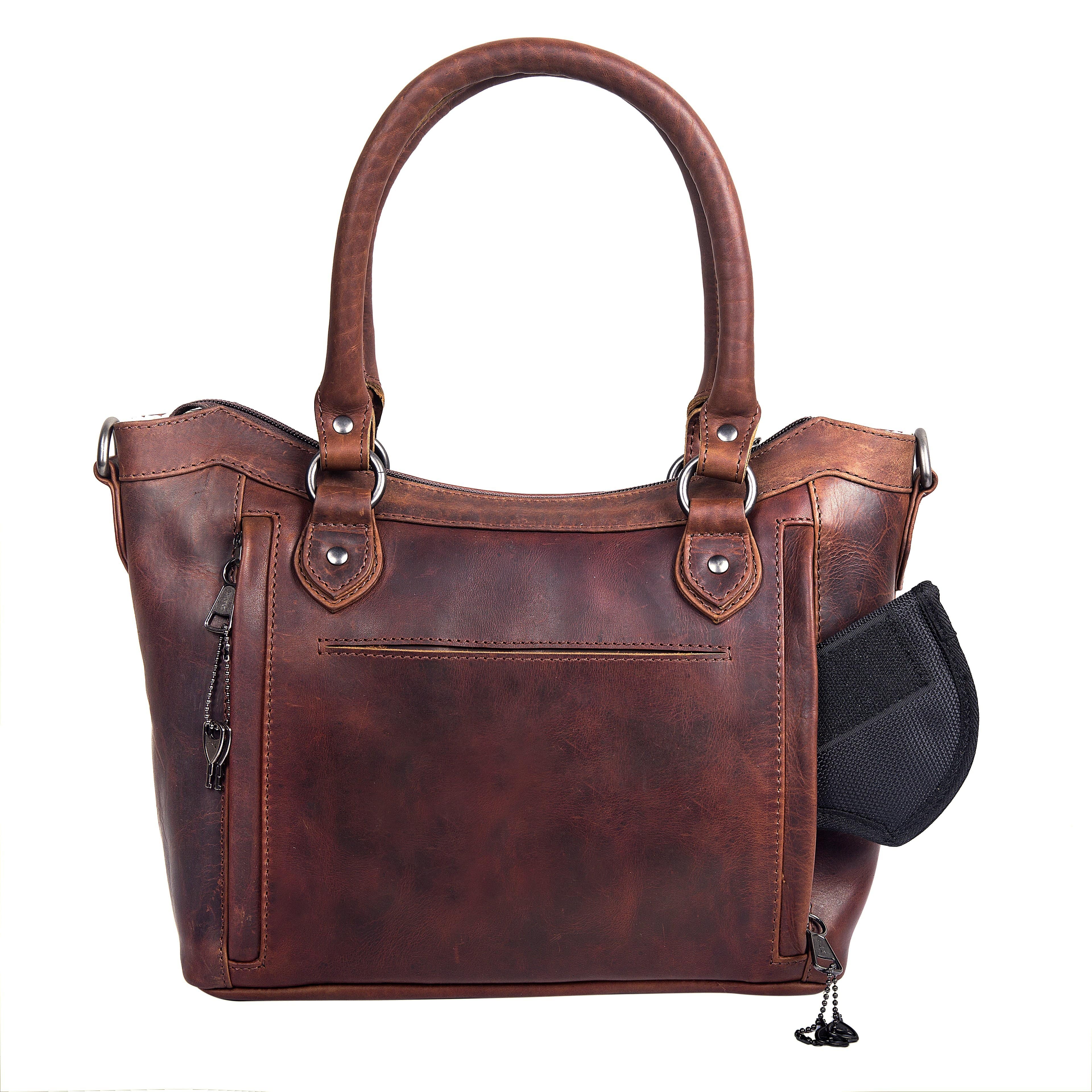 Sadie Leather Satchel Concealed Carry Purses for Women