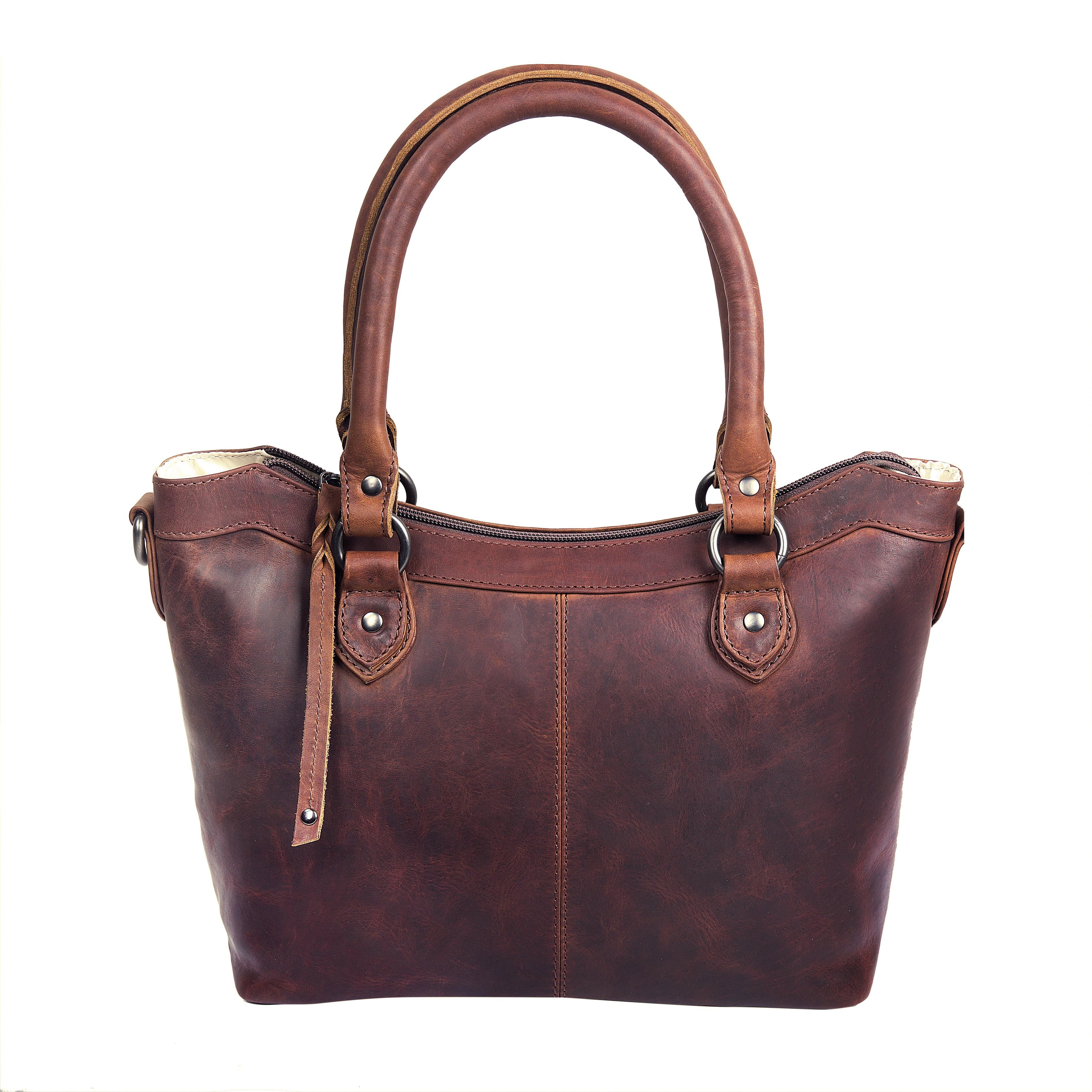 Leather concealed carry handbags best sale